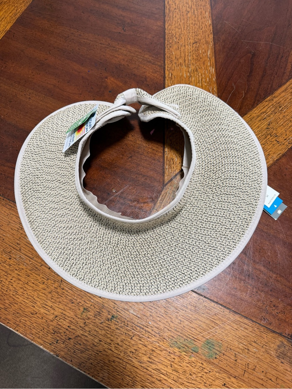 Kooringal Australia Packable Wide Brim Straw Look Sun Visor NWT - Picture 3 of 6